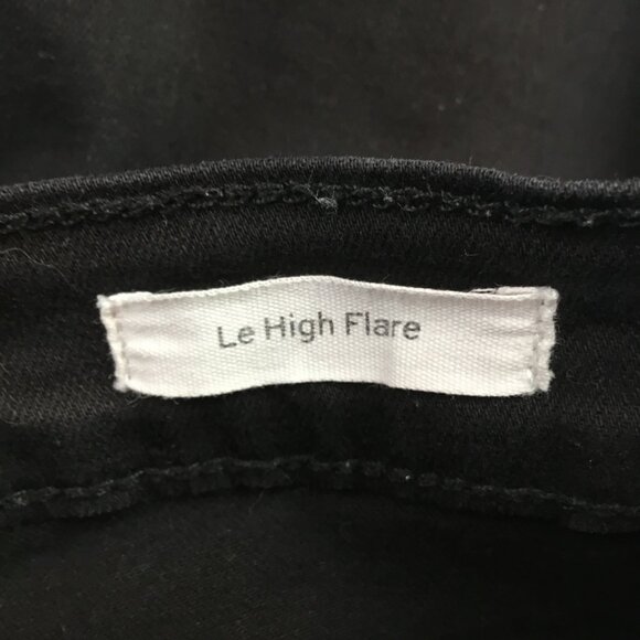 Frame Le High Flare Womens 31 Jeans Black Cotton Blend - Picture 12 of 16